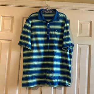 Men’s turquoise blue polo. Size 2x.
